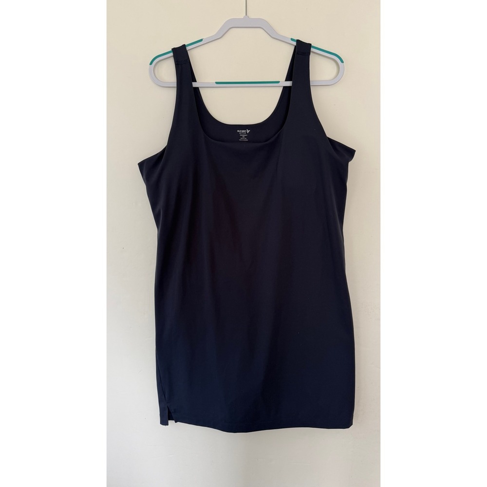 Old Navy Active PowerSoft Built-In Bra Tank Dress Navy XXL Athletic Performance